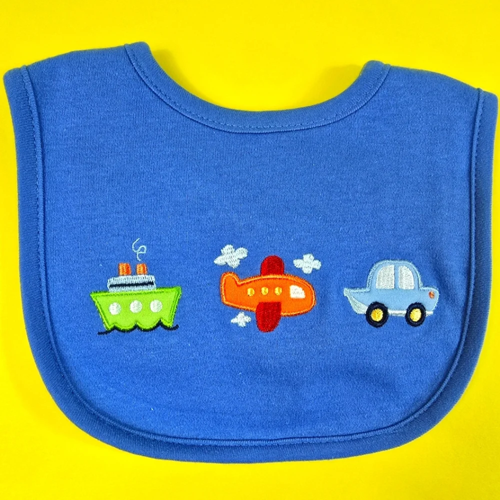 NWT 3 Baby BIBS Boys Airplane Boat Car Carter’s - JUST 1 U -Born to fly Set (Q5)